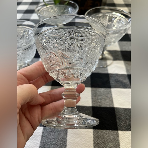 4 - Sandwich Clear Champagne Glasses by Duncan Miller - Picture 3 of 6